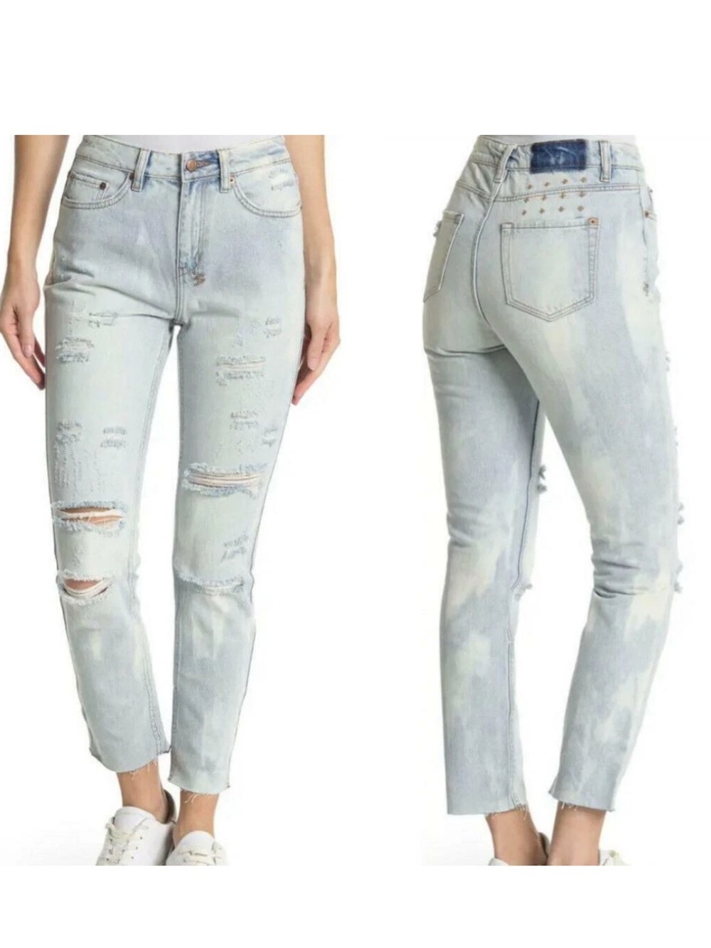 NWT Ksubi Slim Pin Bottle Burn Jeans Size 25